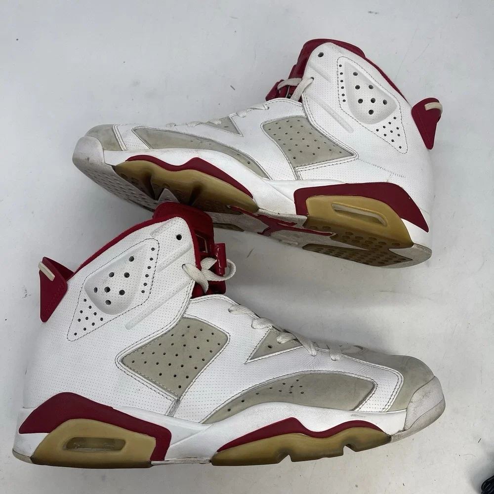 Jordan Air Jordan 6 Retro Shoes Mens 11.5 Maroon White Red High Top 384664-113